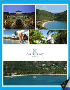 Carlisle Bay Resort brochure cover.
