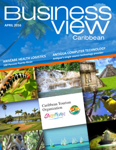 April 2016 issue cover of Business View Caribbean.