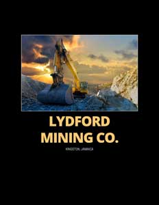 Lydford Mining Co. Brochure cover with an excavator pictured.