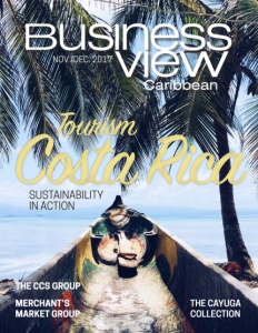 November 2017 issue cover for Business View Caribbean.