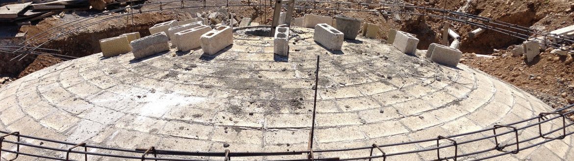 Relmac Construction project showing a brick dome and rebar around.