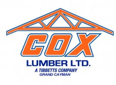 Cox Lumber logo with a roof frame graphic at the top.