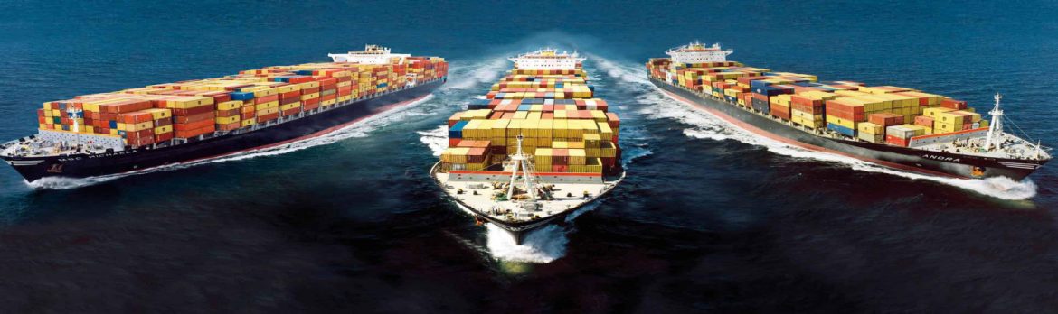 Antigua Barbuda Port Authority. Three ships with shipping containers on deck.