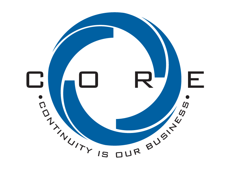 vector_CORE_Logo CORE logo with tagline Continuity Is Our Business.