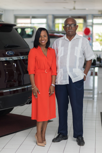 Ewalt Harney, Managing Director and Dyna Harney Barnes, General Manager of Harney Motors.