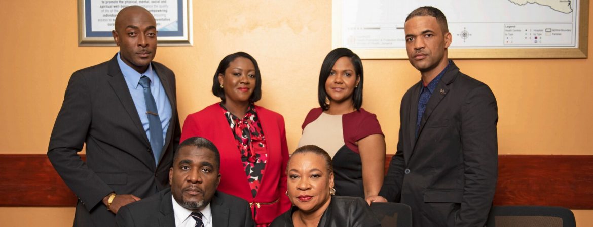 Northeast Regional Health Authority in Jamaica Managers posing for a photo.