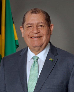 Minister Audley Shaw for the Ministry of Industry, Commerce, Agriculture and Fisheries Jamaica.
