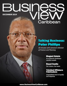 December 2014 issue cover for Business View Caribbean.