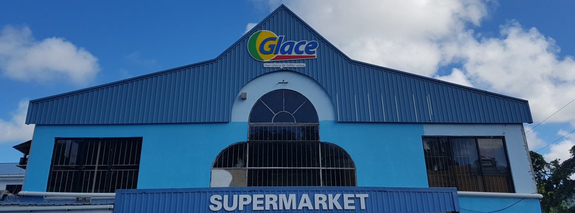 Glace Supermarket St. Lucia storefront.