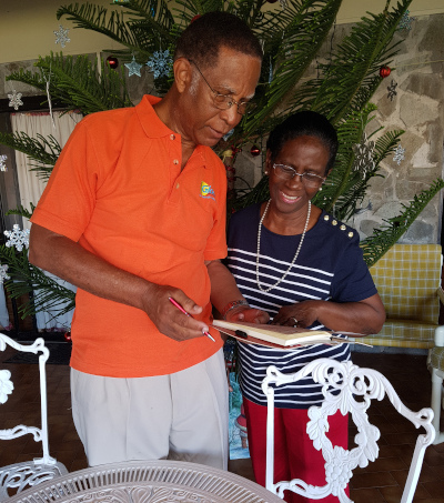 Glace Supermarket St. Lucia owners Girard and Veronica Glace.