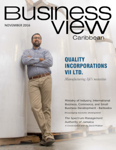 November 2016 Issue cover Business View Caribbean.
