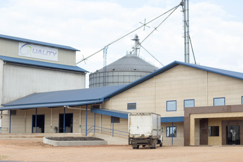 Quality Poultry Products facility with a work truck out front.