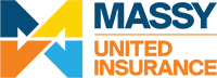 massy-united-insurance=logor Massy United Insurance logos.