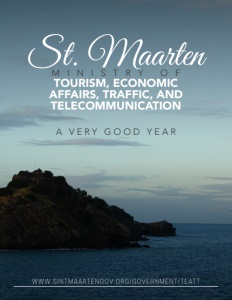 St. Maarten Ministry of Tourism, Economic Affairs, Traffic, and Telecommunication brochure cover.