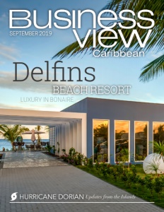 September 2019 Issue cover of Business View Caribbean, a business to business magazine for the Caribbean.